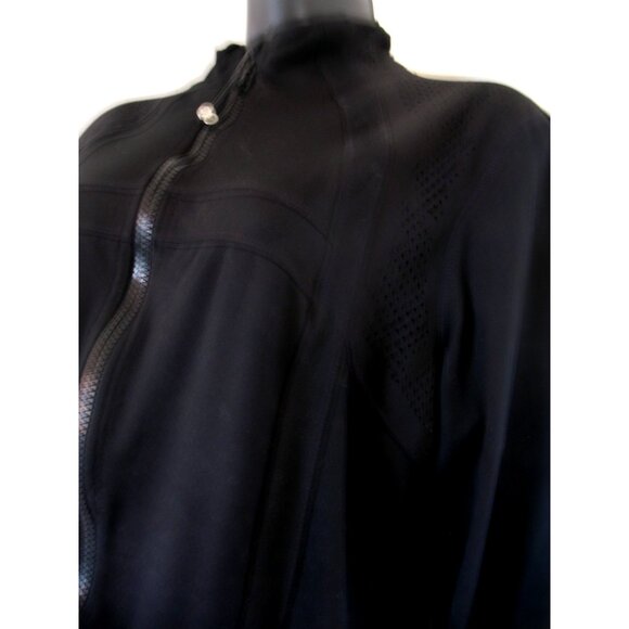 Tangerine Black Zipper Polyester/Spandex/Mesh Women's Athletic Jacket Size XL - Picture 5 of 12